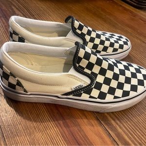 Checkerboard Vans, Women’s 8